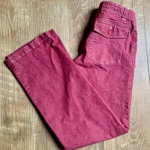Sitwell Red Pants with Button Detail - SZ 4